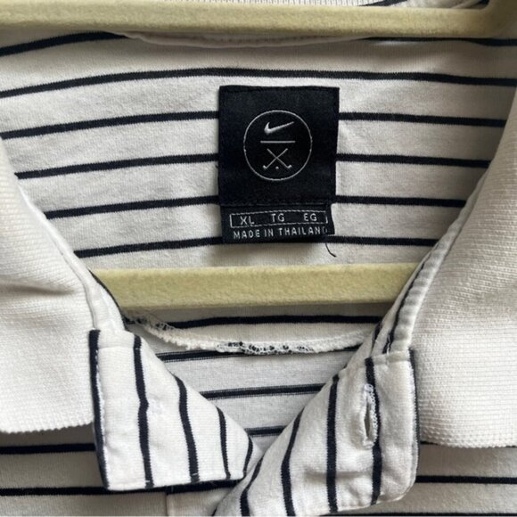 Nike Dri Fit Golf stripe Polo Shirt Sz XL - Picture 6 of 11